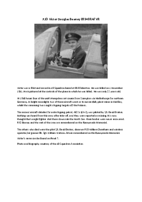 A preview of a PDF biography for Beaney, Victor Douglas